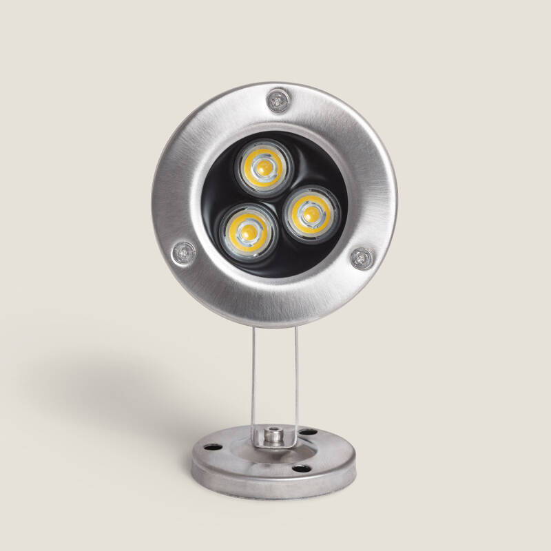Image of Submersible 12V AC/DC Cool Daylight 3W LED Surface Spotlight Stainless Steel IP68