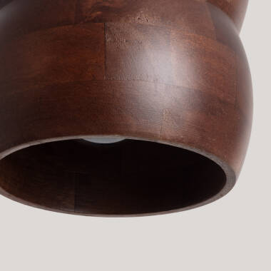 Image of Iluzzia Kanan II Wood Ceiling Pendant Light