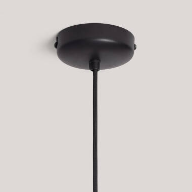 Image of Iluzzia Kanan II Wood Round Ceiling Pendant Light
