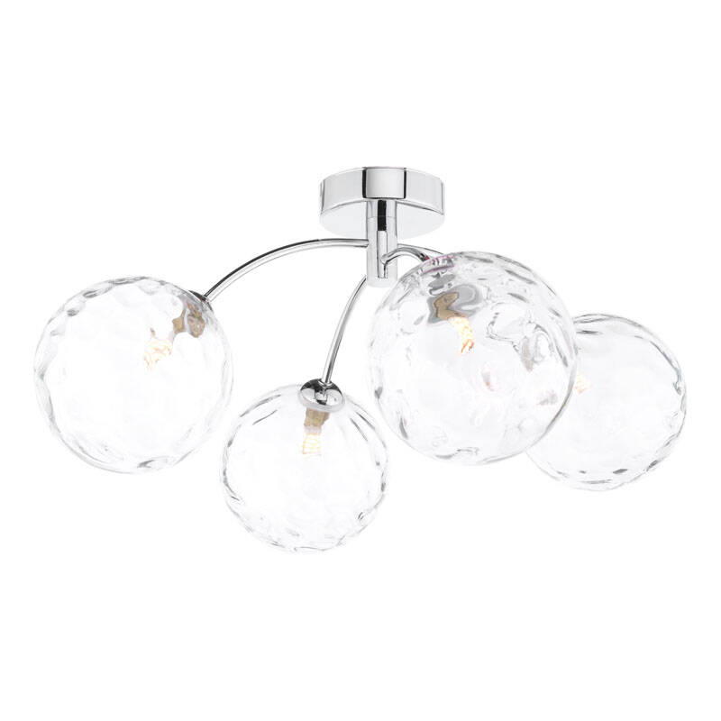 Image of Dar Izzy 4 Light Semi-Flush Ceiling Light