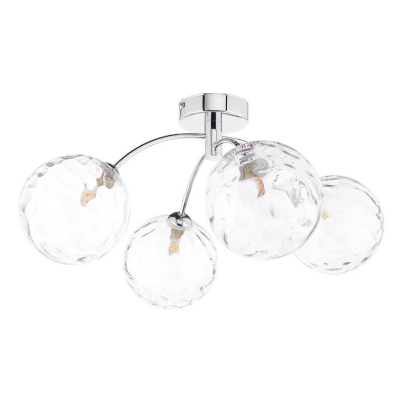 Image of Dar Izzy 4 Light Semi-Flush Ceiling Light