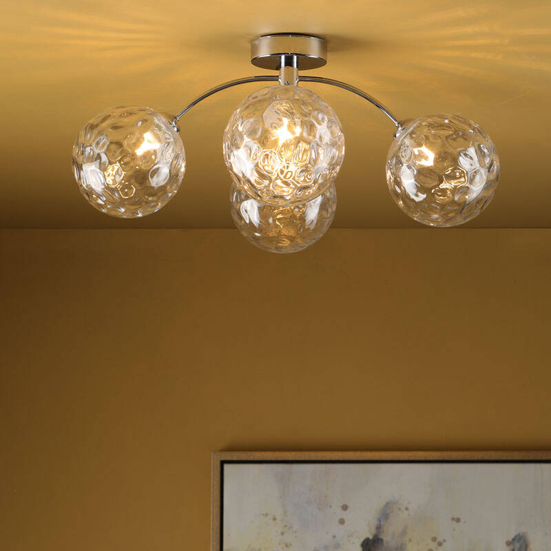 Image of Dar Izzy 4 Light Semi-Flush Ceiling Light