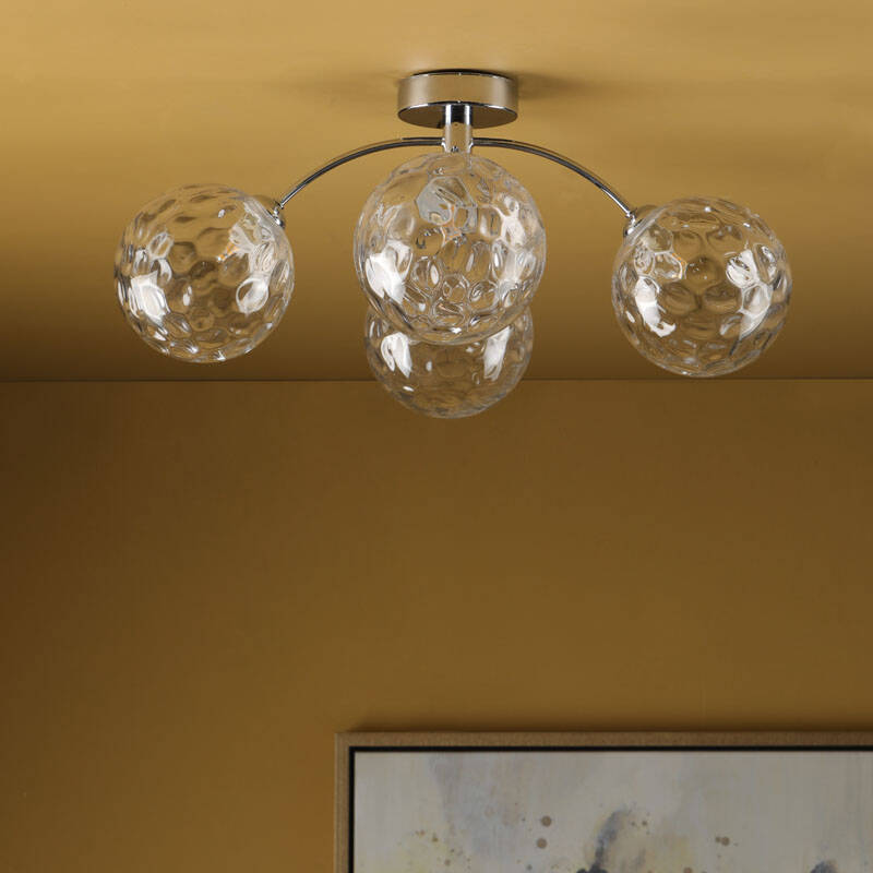 Image of Dar Izzy 4 Light Semi-Flush Ceiling Light