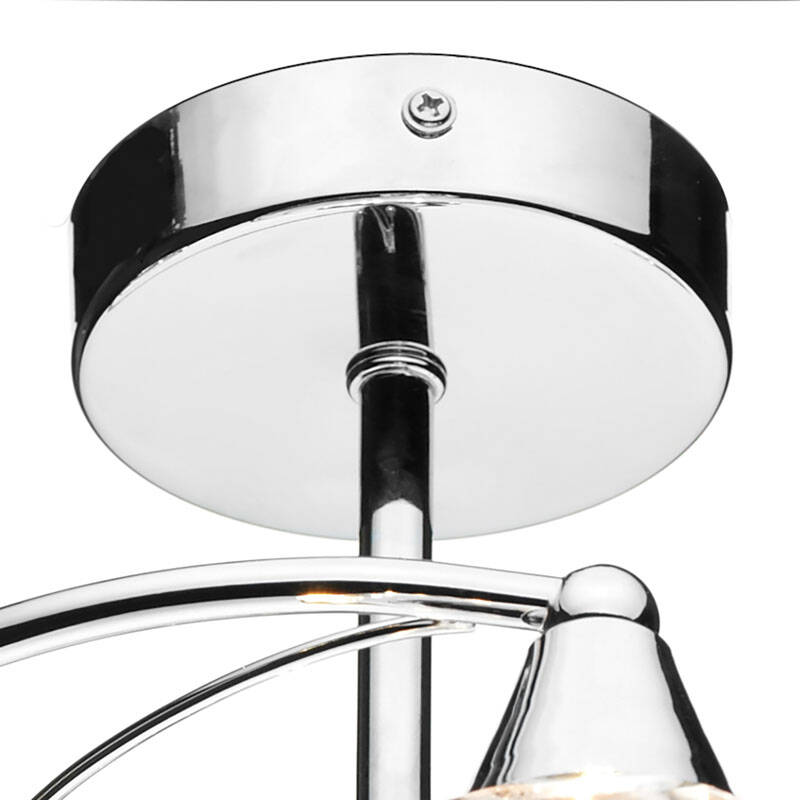 Image of Dar Luther 4 Arm Semi-Flush Ceiling Light