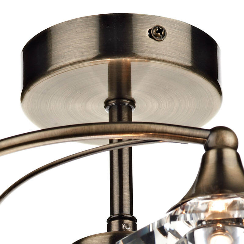 Image of Dar Luther 4 Arm Semi-Flush Ceiling Light