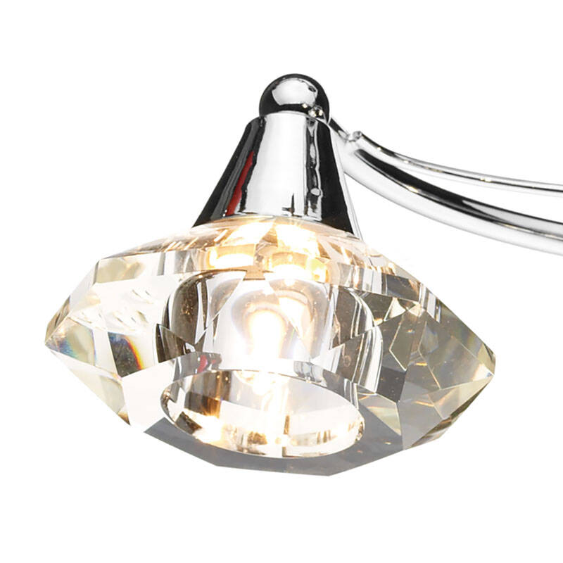 Image of Dar Luther 4 Arm Semi-Flush Ceiling Light