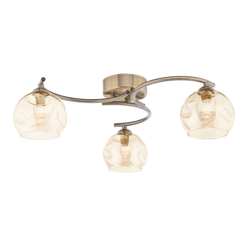 Image of Dar Nikita 3 Light Semi-Flush Ceiling Light