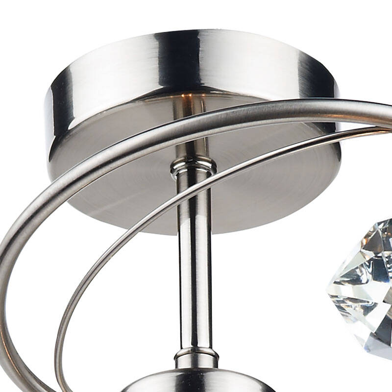 Image of Dar Luther 4 Arm Semi-Flush Ceiling Light