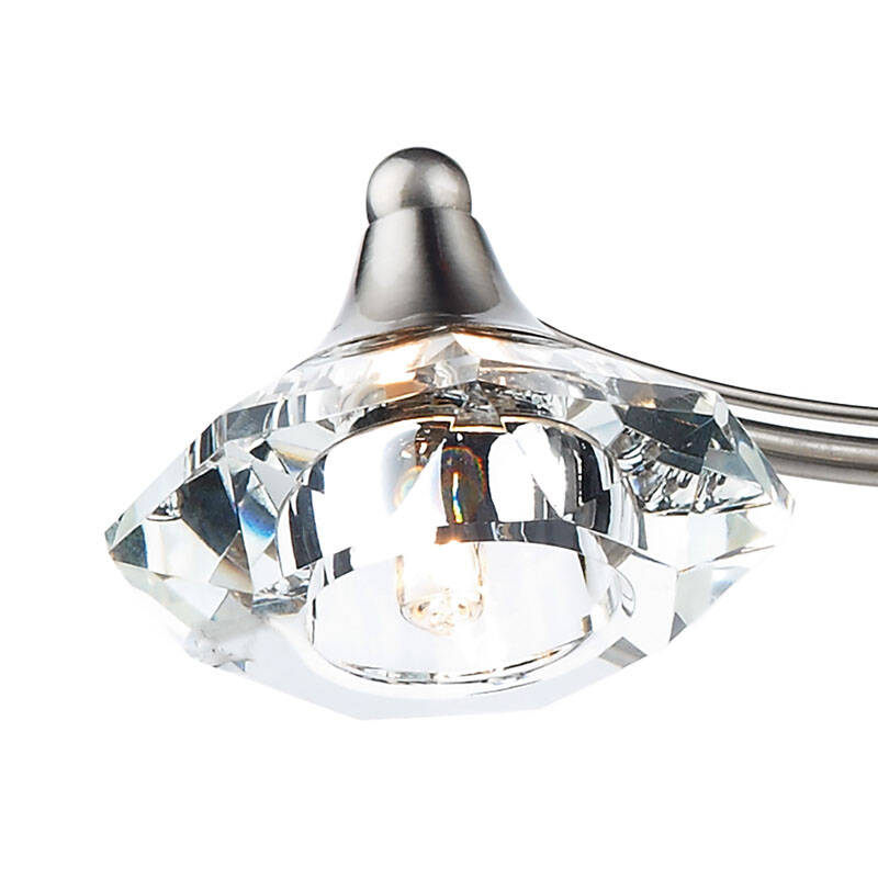 Image of Dar Luther 4 Arm Semi-Flush Ceiling Light