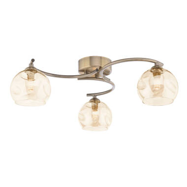 Dar Nikita 3 Light Semi-Flush Ceiling Light