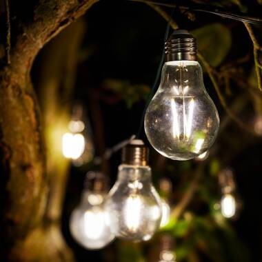 Eureka Retro Solar LED String Lights - 10 Lights