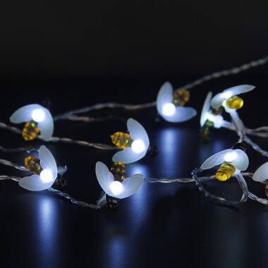 365 Bumble Bee Solar LED String Lights - 20 Lights