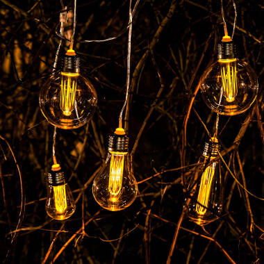 365 Filament Solar LED String Lights - 7 Lights
