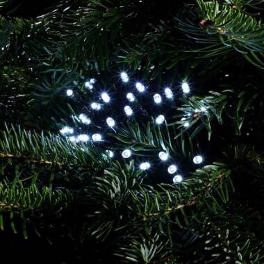 Edit 26.92M Ice Blue LED Multi-Function String Lights - Green Cable - 360 Lights