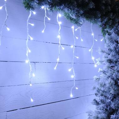 Festive 8.8M Blue & White LED Snowing Icicle String Lights