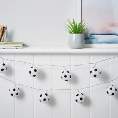Glow Football Battery Operated LED String Lights - 20 Lights
