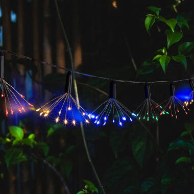 3.8M Suri Solar Colour Changing LED Starburst String Lights - 10 Lights