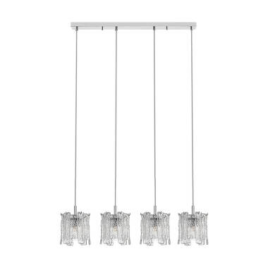 Edit Frosty Glass 4 Light Ceiling Bar Pendant
