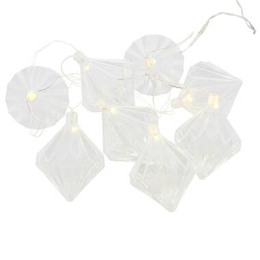 Sirius Nellie Glass Battery Operated LED String Lights - 8 Lights
