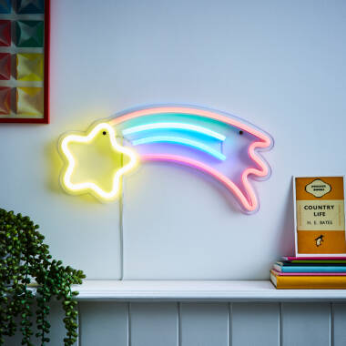 Glow Shooting Star LED Neon Wall Light