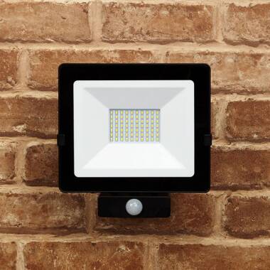 50W Cool White LED Floodlight with PIR Sensor