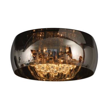 Lucide Pearl 6 Light Glass Flush Ceiling Light