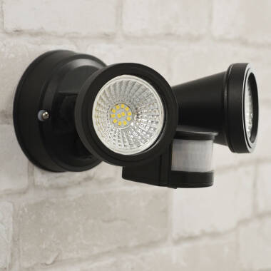 Searchlight 10W LED Outdoor Twin Floodlight with PIR Sensor
