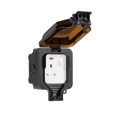 13A 1 Gang Double Pole Switch Outdoor Power Socket
