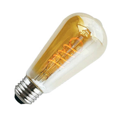 4W Very Warm White LED Decorative Filament Squirrel Cage Bulb with Dusk to Dawn Sensor Screw Cap