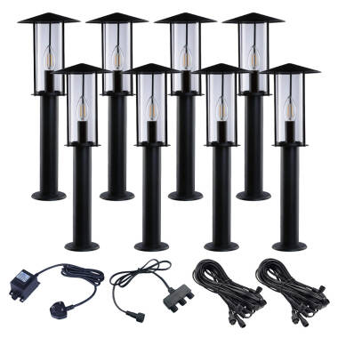 EasyFit 12V Garden Lights Elm LED Post Light Kit 8 Lights