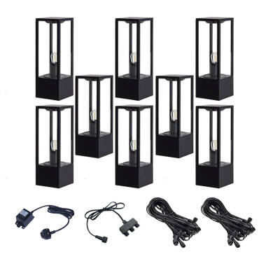 EasyFit 12V Garden Lights Aspen LED Pedestal Light Kit 8 Lights