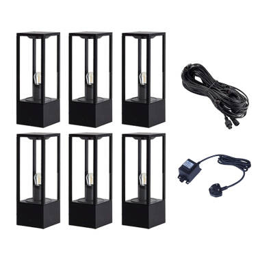 EasyFit 12V Garden Lights Aspen LED Pedestal Light Kit 6 Lights