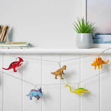 Glow Dinosaur Battery Operated LED String Lights - 10 Lights