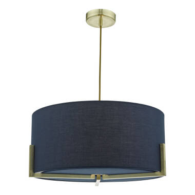 Dar Santino Fabric Ceiling Pendant Light
