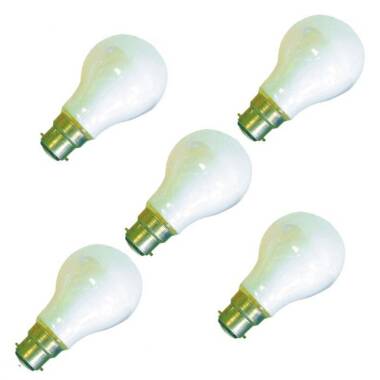 25W White Coloured GLS Bulbs Bayonet Cap Pack of 10