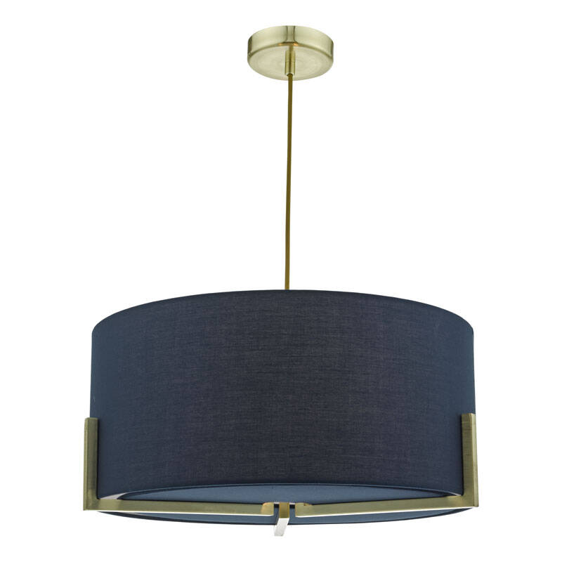Image of Dar Santino Fabric Ceiling Pendant Light