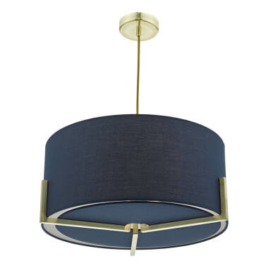 Image of Dar Santino Fabric Ceiling Pendant Light