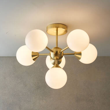Image of Endon Oscar 6 Light Semi-Flush Ceiling Light