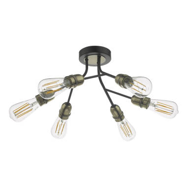 Image of Dar Remy 6 Arm Semi-Flush Ceiling Light