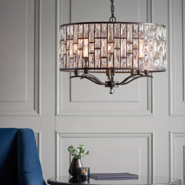 Image of Endon Belle 8 Light Crystal Ceiling Pendant