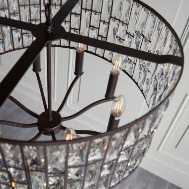 Image of Endon Belle 8 Light Crystal Ceiling Pendant