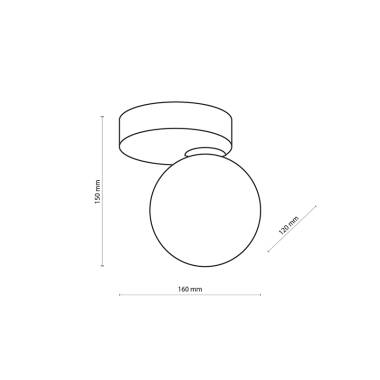 Image of Edit Bianca Flush Ceiling Light