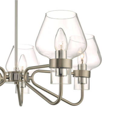 Image of Dar Keta 5 Arm Semi-Flush Ceiling Light