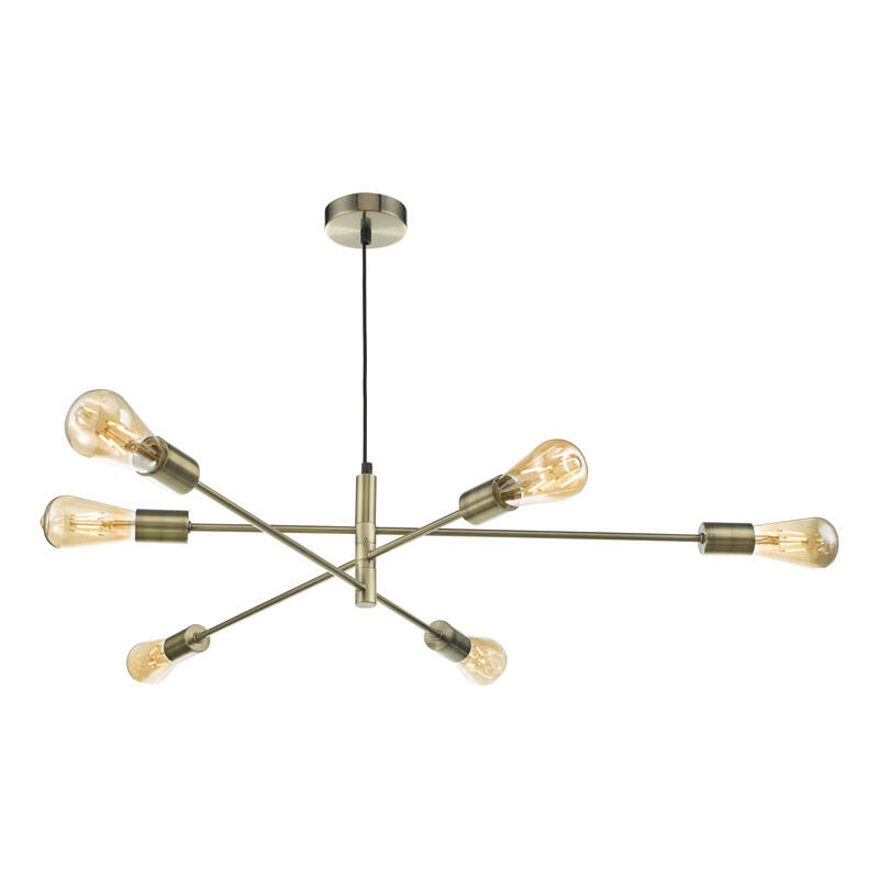 Image of Dar Alana 6 Arm Ceiling Pendant Light