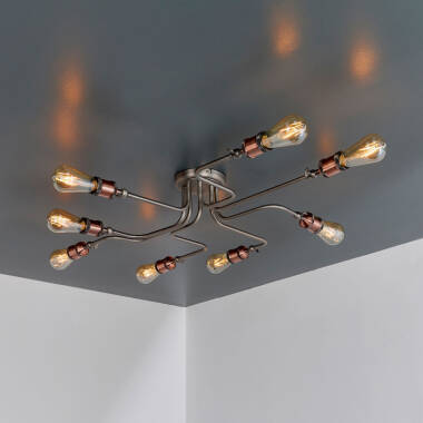 Image of Endon Hal 8 Arm Semi-Flush Ceiling Light