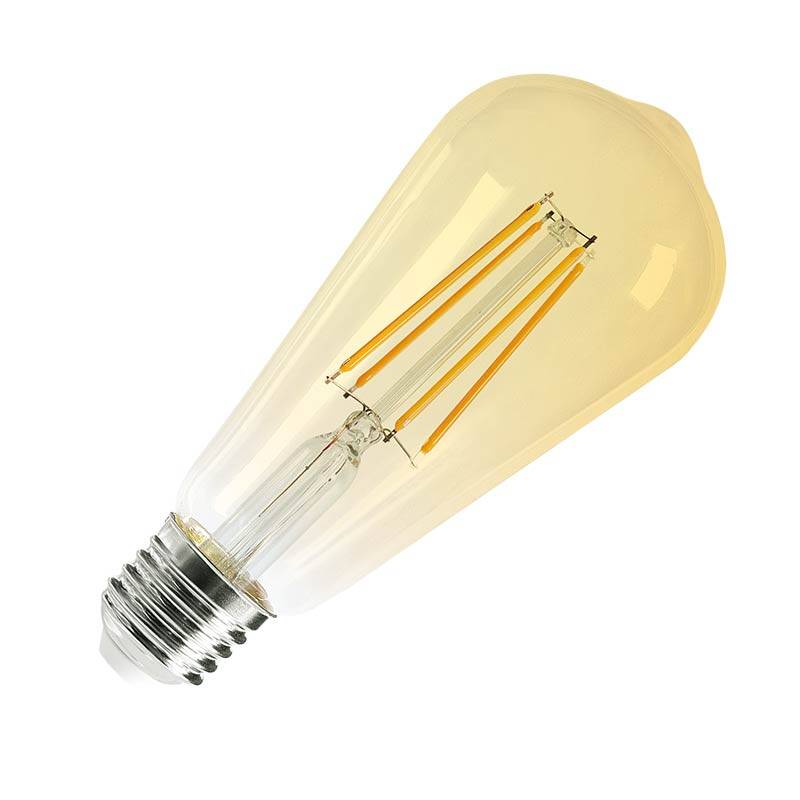 Image of Envirolight 4W Dimmable 470lm LED Decorative Filament Amber Squirrel Cage Bulb - Screw Cap