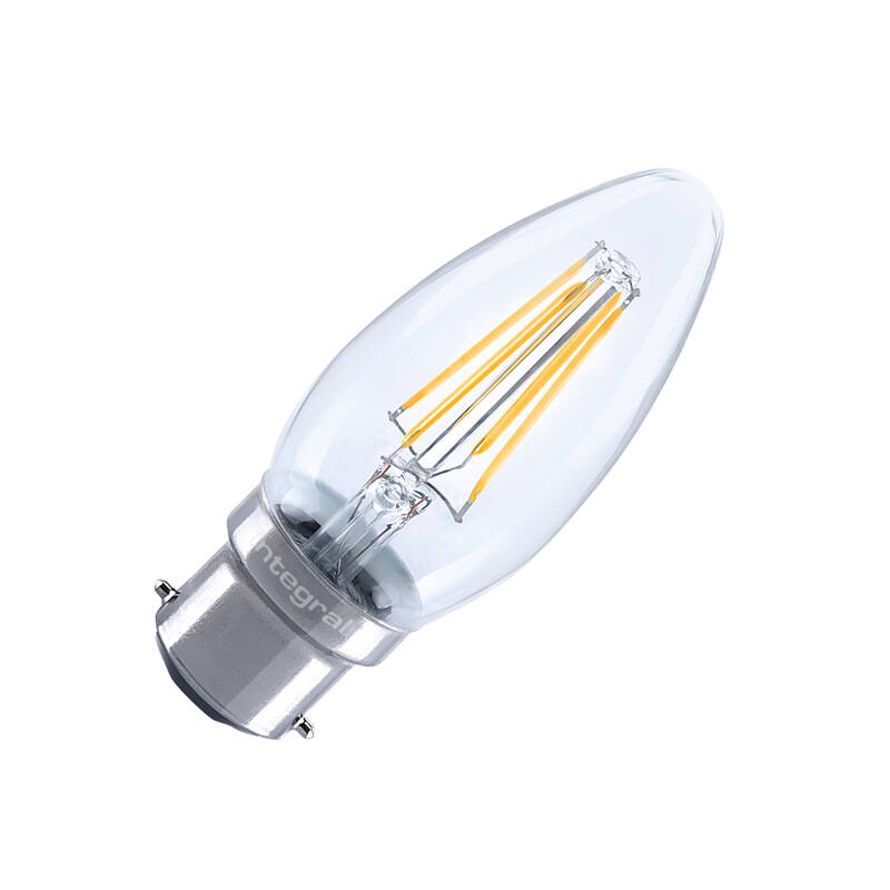Image of 4.2W Warm White Decorative Filament Dimmable LED Candle Bulb Bayonet Cap
