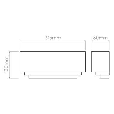 Image of Astro Amalfi 315 Ceramic Up & Down Wall Light
