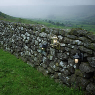Image of Dar Ladbroke Outdoor Lantern Wall Light