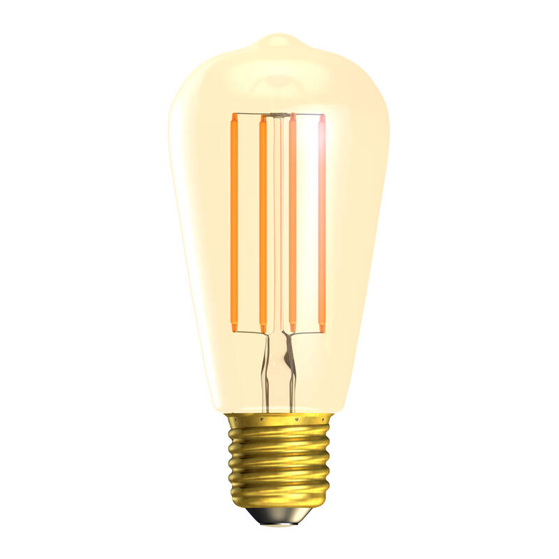 Image of 3.3W Very Warm White Dimmable 470lm LED Decorative Filament Amber Squirrel Cage Bulb Screw Cap